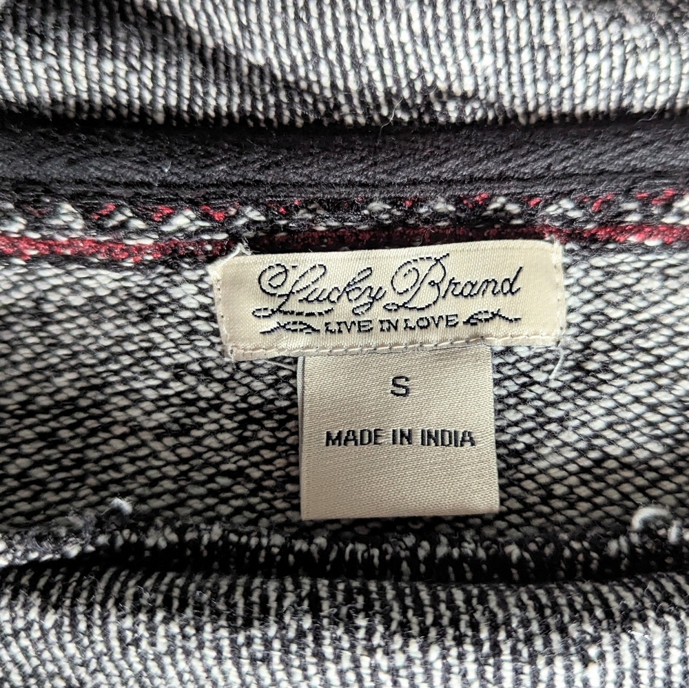 Lucky Brand 100% Cotton Oversized Embroidered Sweater/Pullover Top Size Small - Picture 2 of 8